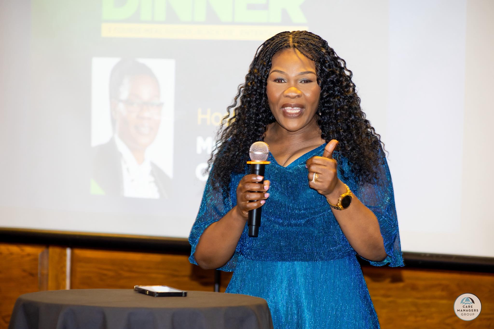 Prieska Botha Chimhini public speaking on stage